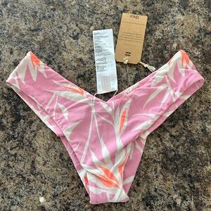 Billabong Pink and Orange Bikini Bottom